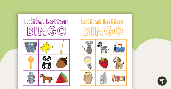 Preview image for Initial Letter Bingo - teaching resource