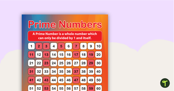 Preview image for Prime Numbers - Assorted Backgrounds - teaching resource