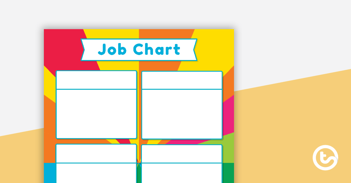 Rainbow Starburst - Job Chart teaching resource