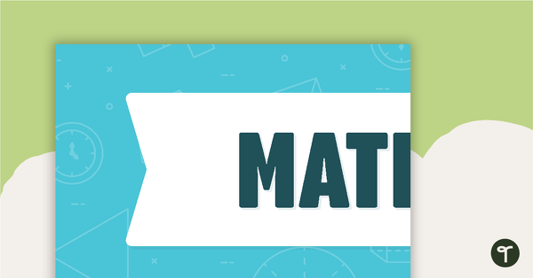 Maths Rotation Classroom Display teaching resource
