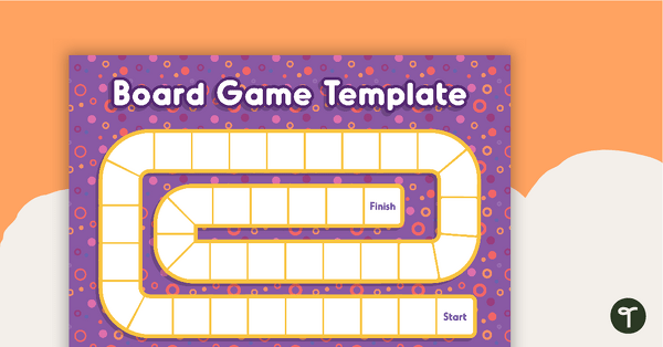Blank Game Board - Purple - V1 teaching resource