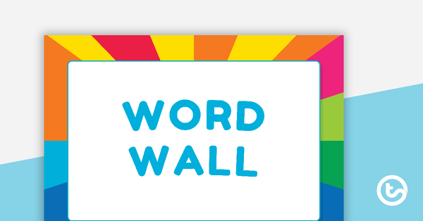 Go to Rainbow Starburst - Word Wall Template teaching resource