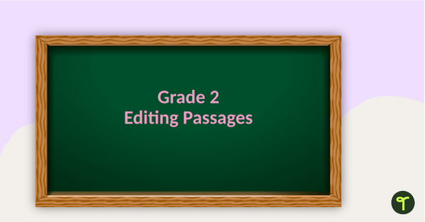 Go to Editing Passages PowerPoint - Grade 1 teaching resource