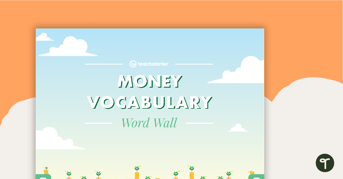 Money Word Wall Vocabulary teaching resource