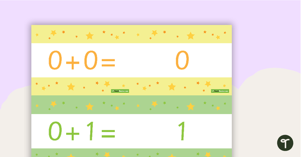 Preview image for 1-10 Addition Flashcards - Stars (Horizontal) - teaching resource
