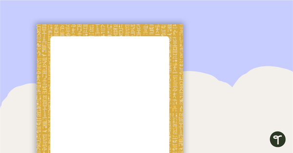 Ancient Egypt Page Borders teaching resource