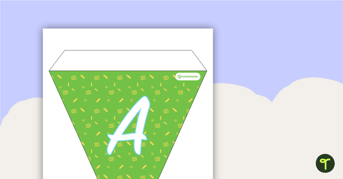 Calculator Pattern - Letters and Number Bunting teaching resource