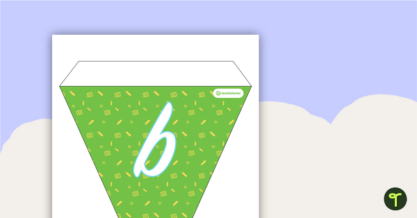Calculator Pattern - Letters and Number Bunting teaching resource