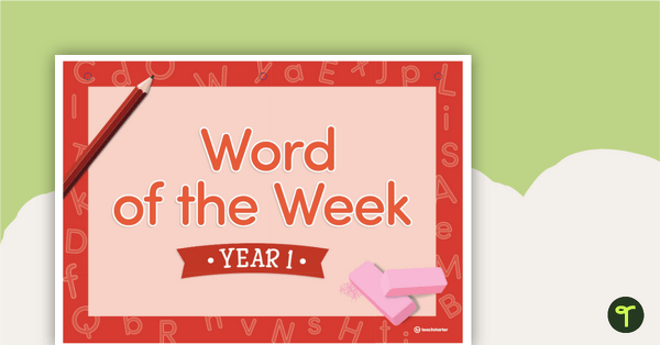 Word of the Week Flip Book - Year 1 teaching resource