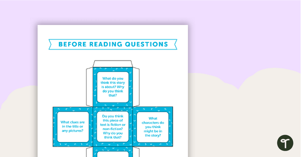 Go to Before, During and After Reading Fiction Questions - Dice teaching resource