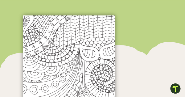 Image of Mindfulness Colouring In Sheets - Portrait