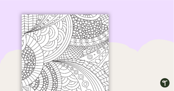 Mindfulness Coloring Sheets - Portrait teaching resource