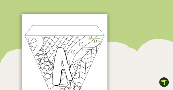 Go to Mindfulness Colouring - Letters and Numbers Bunting teaching resource