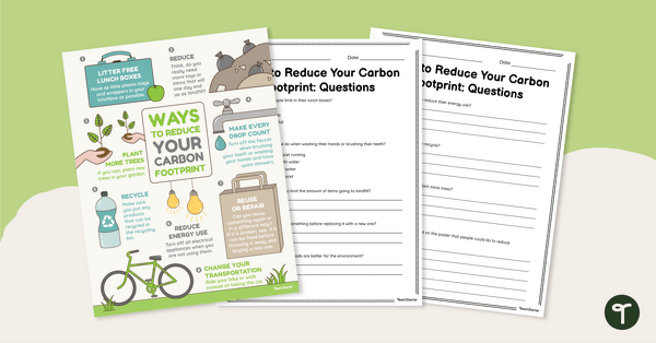 Image of Ways to Reduce Your Carbon Footprint - Poster