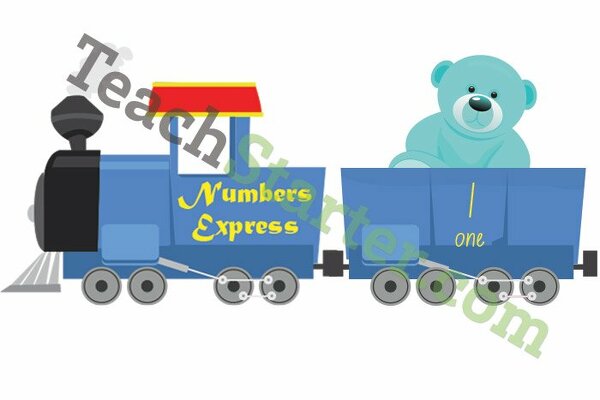 Number Display 1-10 - Train teaching resource