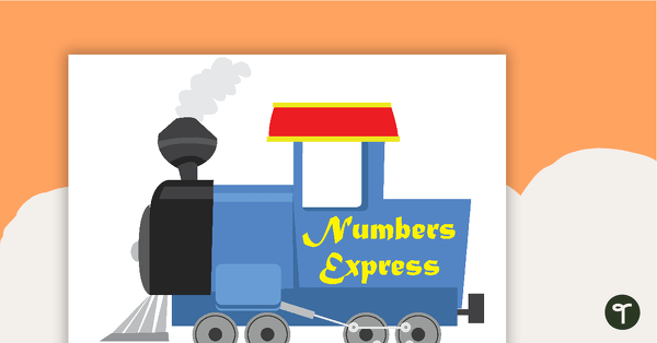 Number Display 1-10 - Train teaching resource