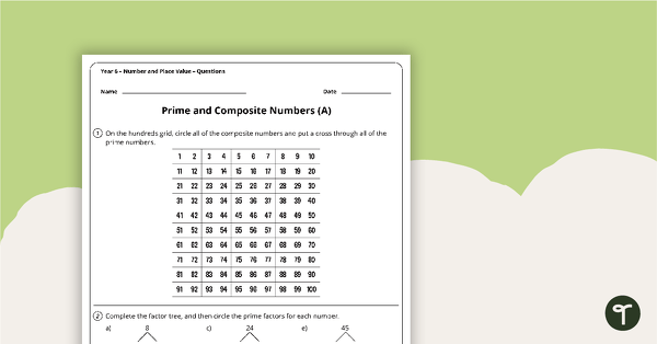 Go to Number and Place Value Worksheets - Year 6 teaching resource