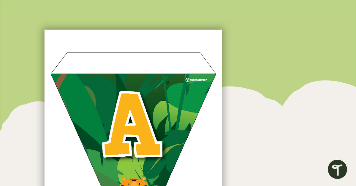 Terrific Tigers - Letters and Number Pennant Banner teaching resource