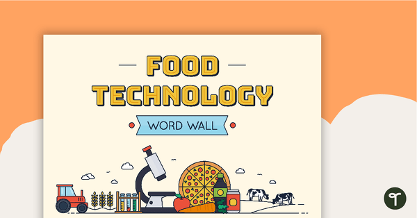 Preview image for Food Technology Vocabulary Word Wall - teaching resource