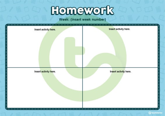 Homework Activities Matrix - Year 6 teaching resource