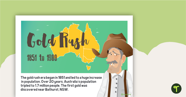 Australian Gold Rush - Immigration Poster teaching resource