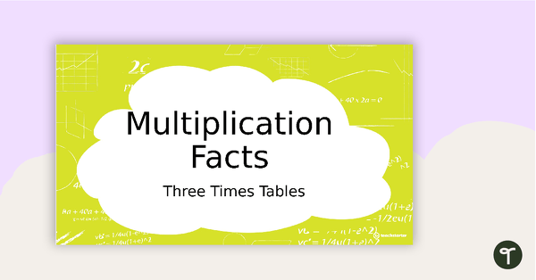 Preview image for Multiplication Facts PowerPoint - Three Times Tables - teaching resource