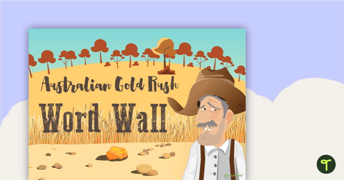 Australian Gold Rush - Word Wall teaching-resource