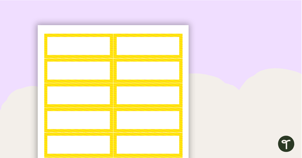 Squiggles - Name Tags teaching resource