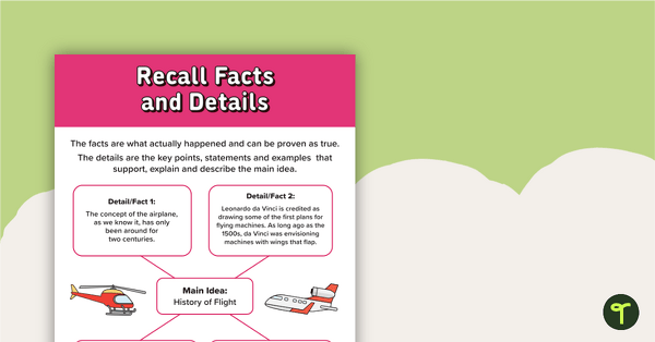 Go to Recall Facts and Details Poster teaching resource