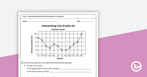 data representation and interpretation worksheets year 6 teach starter