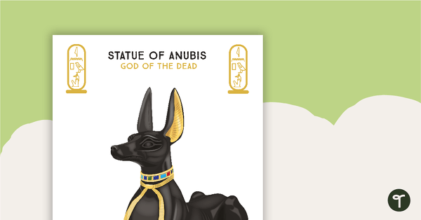 Statue of Anubis - God of the Dead Poster teaching resource