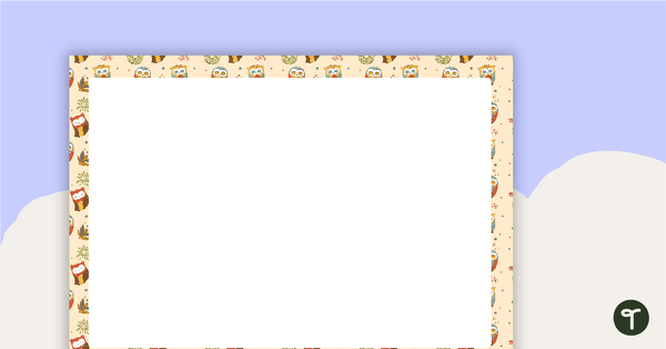 Owls Pattern - Landscape Page Borders teaching resource