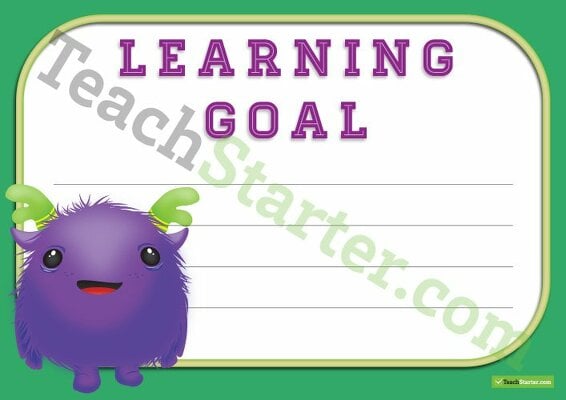 Learning Goal Poster teaching resource