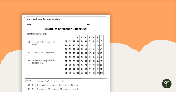Preview image for Number and Place Value Worksheets - Year 5 - teaching resource