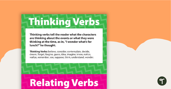 Preview image for Thinking and Relating Verbs Poster - teaching resource