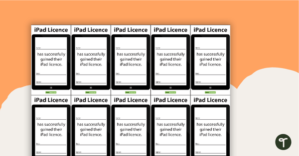 iPad Licence teaching resource