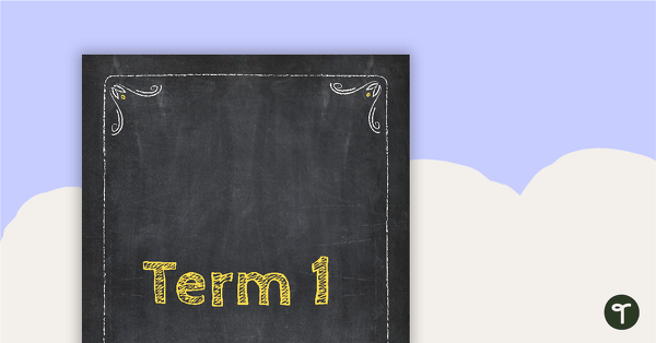 Chalkboard Printable Teacher Diary - Term Dividers teaching resource