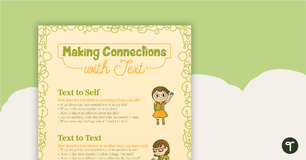 Making Connections with Text Poster teaching resource