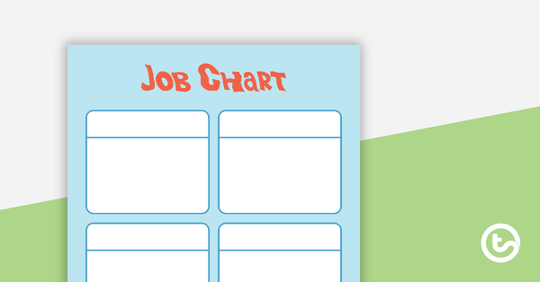 Surf's Up - Job Chart teaching resource