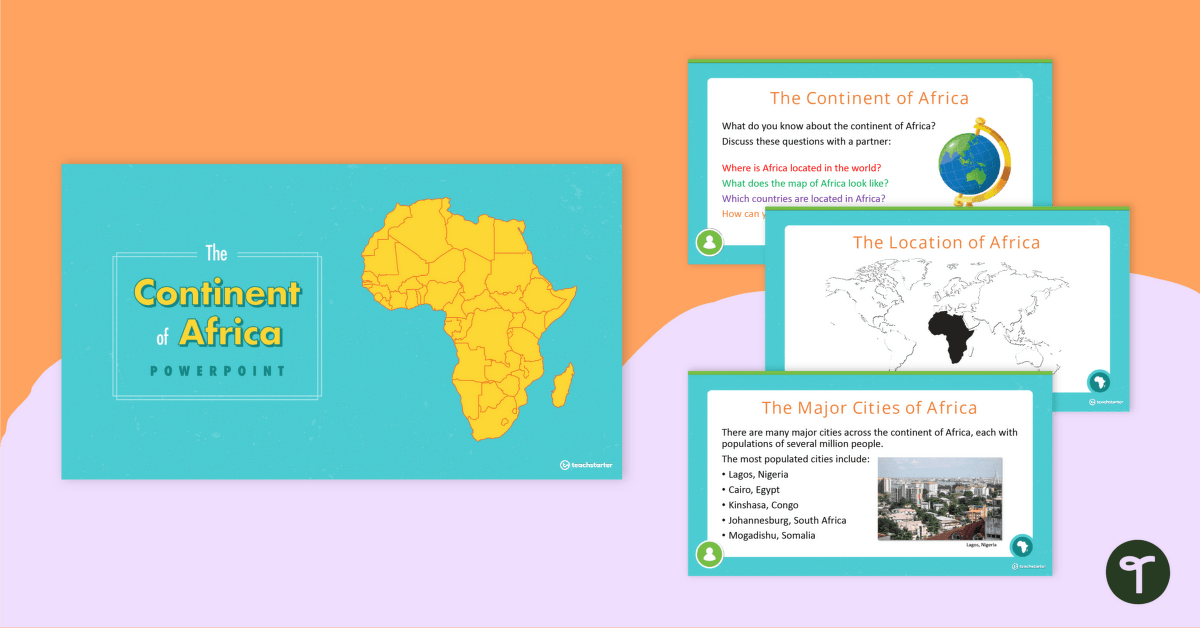 The Continent of Africa PowerPoint teaching resource