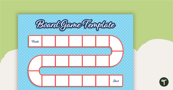 Blank Game Board - Blue - V2 teaching resource
