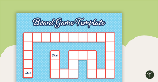 Blank Game Board - Blue - V3 teaching resource