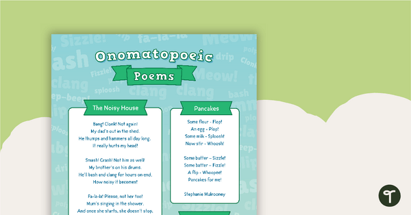 Preview image for Exploring Poetry Worksheet - Onomatopoeia - teaching resource