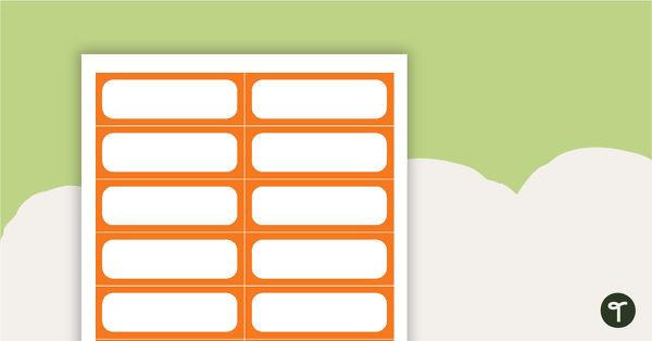 Preview image for Plain Orange - Name Tags - teaching resource