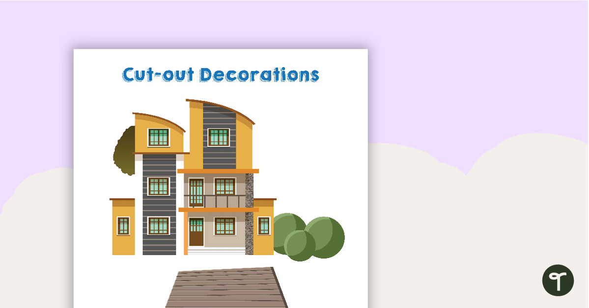 Past and Present - Cut-out Decorations teaching resource