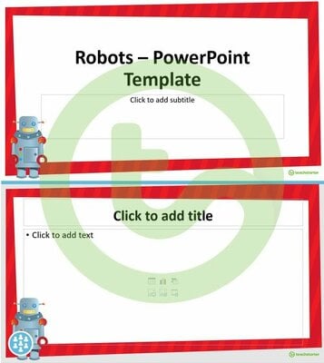 Go to Robots – PowerPoint Template teaching resource