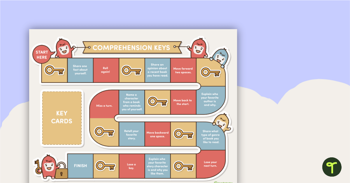 Comprehension Keys Board Game teaching resource