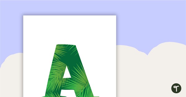 Tropical – Letter, Number And Punctuation Set teaching resource