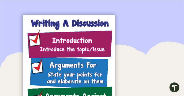 Go to Writing A Discussion Poster teaching resource