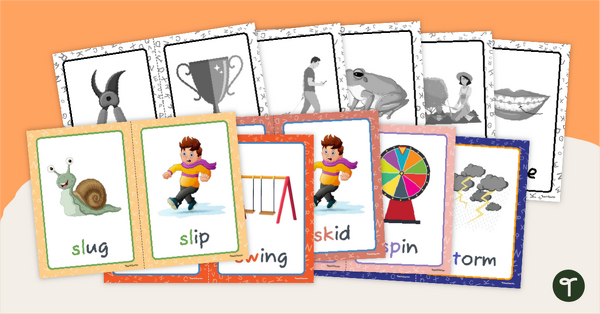 Squ Blend Flashcards teaching resource